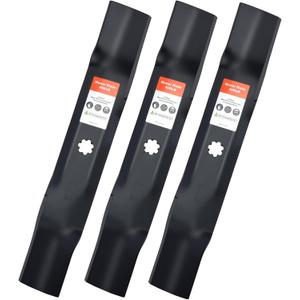 GY20852 GX21784 Mower Mulching Blades for John Deere 48 inch D140 E140 D160 E160 E170 E150 LA145 LA140 LA155 155C 48" Deck Lawn Mower Replace AM137757 AM141035 (3Pack)