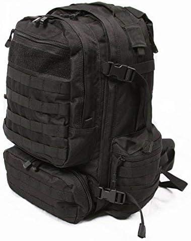 LA Police Gear LAPG Operator Tactical Backpack, Adjustable Outdoor Operation Backpack with MOLLE System, Hiking Knapsack - Black