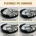 Convex Mirror - 12" Safety Mirrors for Garage, Warehouse, Pole-Mount Large Security Mirror for Driveway with Flexible PC Lens (12 Inch, Black)