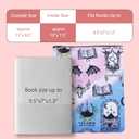 Fantasy Book Cover Markers for Reading, VELARIS Book Sleeve, Dark Fairytale Book Covers, Gifts for Men Women Book Lovers, Readers Sleeve Gift Paperback Book Cover with Zipper (Rose A)