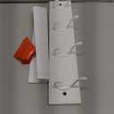 SONGMICS Wall-Mounted Coat Rack, Hook Rack, 4 Dual Metal Hooks, for Coats, Bags, Keys, in the Entryway, Bedroom, Living Room, White ULHR23WT