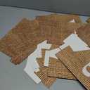 Burlap Print Baby Shower Boxes for Gender Reveal Party Gender Neutral Baby Shower Centerpiece Decor - 4 Pcs Burlap Grain Baby Cubes Baby Blocks with Letters, Rustic Baby Shower Decorations