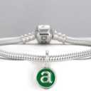 3 x Initial Charm for Bracelet Women's Alphabet Necklace Charms Silver Letter Charm for Pandora Bracelets 