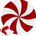 Christmas Candy Cane Blanket Round Plush Throw Blanket Warm Soft Christmas Throw Peppermint Blanket for Bed Sofa Living Room Bedroom Couch Holiday Winter Gifts, 70 Inches