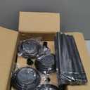 Beau Jardin 8 Pack Solar Pathway Lights Outdoor Solar Powered Light Waterproof Glass High Lumen for Garden Landscape Path Yard Walkway Patio Driveway Outside White Color Changing Black (Balck Metal)