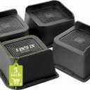 Bed Risers 2 inch, 3 inch, 4 inch, 6 inch, 8 inch Heavy Duty, Oversized Furniture Riser for Couch Sofa Table Chair Leg Frame Dorm, Support up to 6000 Lbs (Black 4 Pack, 3 inch)