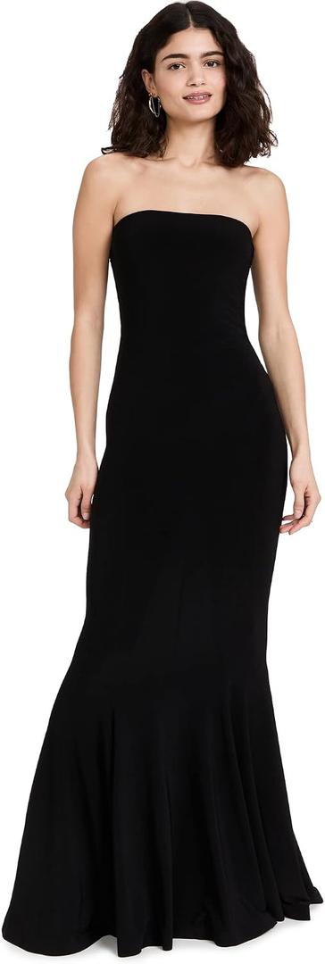 mali Women's Strapless Fishtail Gown, Black, M