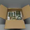 Green Glass Bathroom Accessories Set 5 Pcs, Green Bathroom Set, Soap Dispenser and Toothbrush Holder Set, Qtip Holder Set, Vintage Bathroom Sink Set, Cute Bathroom Decor