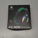 Fachixy FC100 Gaming Headset with Microphone for PS4, PS5, Switch, Xbox, PC, Mac, Gamer Headset with RGB Light, Computer Headphones with Mic