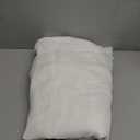 RYB HOME White Curtains Sheer - Linen Texture Sheer Window Covering, Light & Airy Translucent Panels for Bedroom Living Room Patio Glass Door, 52 inch Width x 95 inch Length, Set of 2