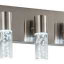 5-Light Bathroom Light Fixtures, Modern Led Vanity Lights 40W 6000K (Non-dimmable) Brushed Nickel Vanity Lights Bathroom Fixture. for Bathroom, Bedroom, Living Room