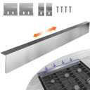 30" Stove Range Gap Filler, Slide-in Range Rear Gap Filler Kit, Behind Stove Shelf Between Stove Range for Most Brands Kitchen Stove (Silver)