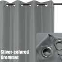 BONZER Extra Wide Waterproof Outdoor Curtains for Patio Heavy Privacy Light Filtering Grommet Outside Curtains for Porch, Pergola, Gazebo, 1 Panel, 150W x 95L inch, Grey