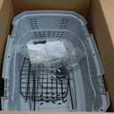 Amazon Basics 2-Door Top-Load Hard-Sided Dogs, Cats Pet Travel Carrier, Gray & Blue, 22.8"L x 15.0"W x 13.0"H
