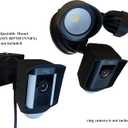 Silicone Skin Cover Case Compatible with Ring Spotlight Camera Wired - Sun Glare, UV & Weather Protection Skins Cover (1 Count, Black)