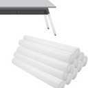 12 PCS Clamp Foam Tube, 15.7 X 1.8 Inch OD, 1 Inch ID Pre Cut Tube Cover White Foam Pipe Protection for Table Leg Bumper Parapet Corner Edge Protection, Clamp Pipe Insulation Covers