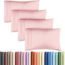 Queen Pillow Cases Set of 4 - Ultra Soft Hotel Quality Pillowcase Covers - Comfy, Cozy & Wrinkle Free - Shrinkage, Stain & Fade Resistant - Machine Washable Pillow Protectors - 4 Piece Set - Baby Pink