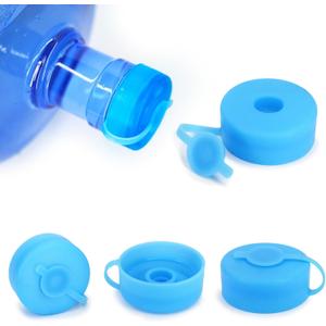 Myvision Secure Cap for 5 Gallon Water Dispenser,(8pcs) Reusable 5 Gallon Water Jug Cap, Silicone Non Spill Water Bottle Caps for 2.16in/55mm Bottle Mouth