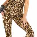 fun shack 90s Pop Star Costume For Women, Leopard Print Halloween Outfit, Adult Leopard Costume, Popstar Attire (XX-Large)