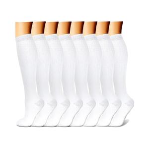 CHARMKING Compression Socks for Women & Men Circulation (6 Pairs) 15-20 mmHg is Best Support for Athletic Running,Cycling L/XL