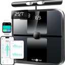 RunStar Scale for Body Weight and Fat, Full-Body Bathroom Scale with 8 Electrodes for BMI, Muscle Mass, High-Accuracy Body Composition Monitor with 28 Metrics & App Connectivity, 3-Metric Display