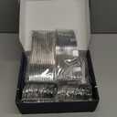 200 Count Heavy Duty Silver Plastic Silverware, 100 Forks, 50 Spoons, 50 Knives, BPA-Free, Heat Resistant, Disposable Plastic Utensils Set Cutlery Set, Plasticware Bulk