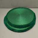 GREEN Metallic PLACEMATS 15" Round Holiday (Set of 4)