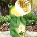 FREECUBE Solar Garden Statue, Frog Garden Decor Figurine Lights for Outside Waterproof Outdoor Yard Decorations Pation Light,Housewarming Gift for Patio,Lawn,Yard