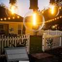 Zuske Solar String Lights Outdoor Waterproof 50FT with USB Port and 27 Shatterproof G40 Bulbs(2 Spare), LED Solar Powered Patio Lights for Outside, Porch, Backyard, Bistro, Garden, Market - 2200K