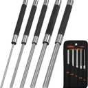 HORUSDY 5-Piece Roll Pin Punch Set, 8-Inch Carbon Steel Pin Punch Tool Kit (1/8" to 3/8") with Storage Pouch for Gunsmithing, Watch & Jewelry Repair
