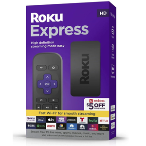 Roku Express (New) HD Streaming Device, with High-Speed HDMI Cable and Simple Remote (no TV Controls), Guided Setup, and Fast Wi-Fi, with MTC HDMI Cable and USB Extension Cord