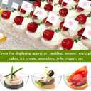 TOFLEN 100ct 2 oz Mini Dessert Cups with Spoons, Clear Plastic Reusable Small Party Serving Cups for Appetizers, Hors D'oeuvres Plates