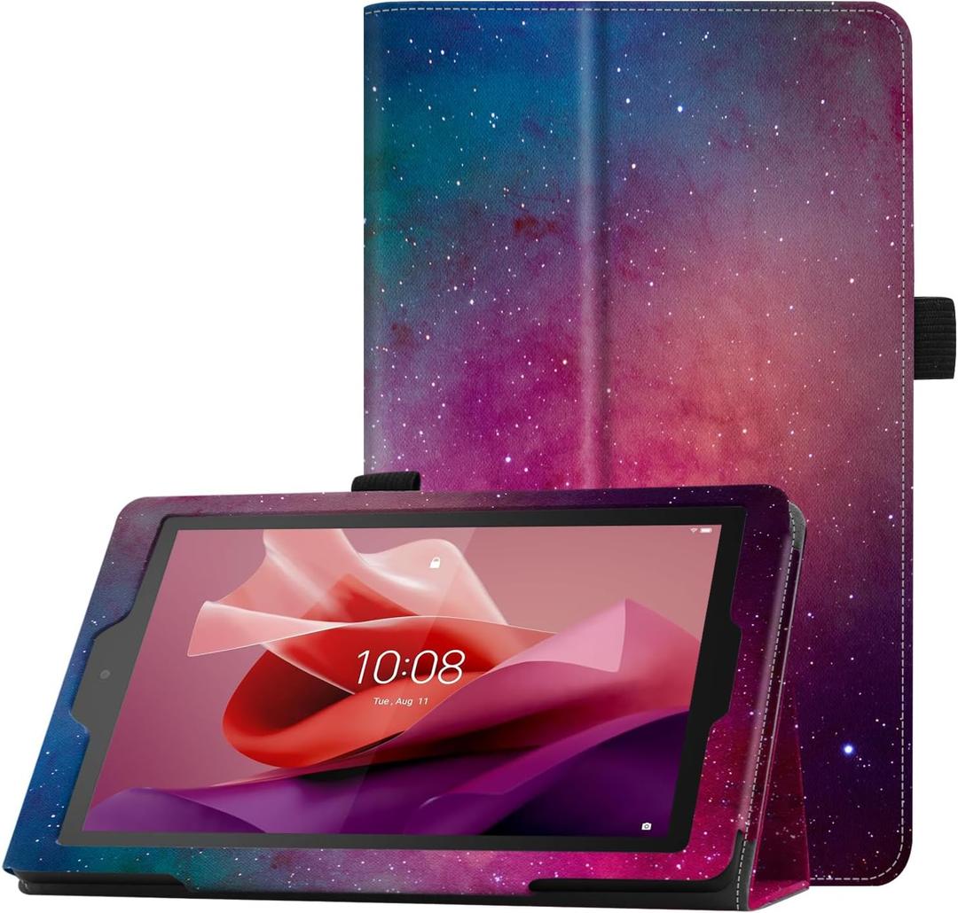 Famavala Folio Case Cover Compatible with 7-inch Tablet, Lightweight and Slim, not fit for LG S7 2019 Release Tablet (Red Starry)