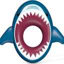 Jasonwell Inflatable Shark Pool Float Shark Floaties Water Fun Summer Beach Swimming Pool Tube Inflatables Ride on Pool Party Raft Lounge Toys for Kids & Adults