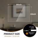 2 Pack 24" x 36" Plexiglass Sheets 1/4 inch Thick (6mm) | Clear Acrylic Sheets Panel Cut to Size Plexiglass Acrylic Board, Cut with Engraver, Power Saw or Hand Tools, No Laser Cut.