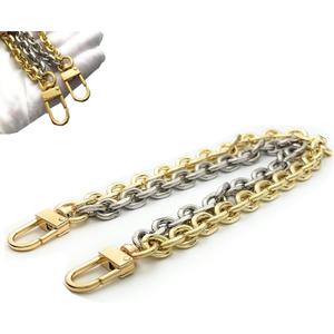 Purse Chain [Double Charm] Gold Silver Shoulder Bag Chain Accessory - MiniRolo on MiniRolo 11" by 10"