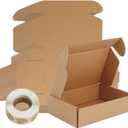 110 Pcs Shipping Boxes 5.91 x 3.94 x 1.57 Inch Brown Corrugated Cardboard Box Mailer Gifts Packaging for Home and Office Small Business Mailing Moving and Storage