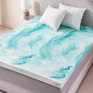 SIEMOUR 3 inch Memory Foam Mattress Topper Twin Size Bed, Gel Infused Memory Foam Mattress Pad for Back Pain Relief, 38x75 Inches