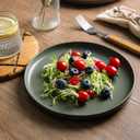 AmorArc Ceramic Dinner Plates Set of 6, Wavy Rim 10.5 Inch Stoneware Dish Set, Dinnerware Plates for Kitchen-Microwave&Dishwasher Safe, Scratch Resistant-Reactive Glaze Matte