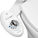 LUXE Bidet NEO 110 - Single Nozzle, Non-Electric Bidet Attachment for Toilet Seat, Adjustable Water Pressure, Rear Wash (White)