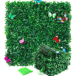 12Pcs Artificial Grass Wall Panels - 20”x20” Grass Backdrop Wall, UV Protected Greenery Decor for Indoor Outdoor Use (20”x20” (12pcs))