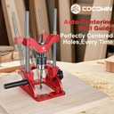 Portable Drill Guide for Drilling Precision Angled or Straight Holes, 0 to 60 Angle Drill Jig Attachment, Drill Press Adapter for Hand Drill, Portable Drill Press with 1/2" Chuck
