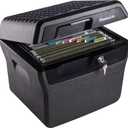 SentrySafe Fireproof and Waterproof Lock Box with Key Lock, File Safe with Carrying Handles for Documents, 0.66 Cubic Feet, 14.1 x 16.6 x 13.8 Inches, FHW40100