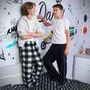 Mad Dog Boys Pajama Pants - Soft Fleece PJ Bottoms for Kids - Buffalo Plaid Lounge Pants, Warm & Comfy Microfleece 2PK Set (M)
