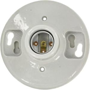 4 Pack Medium Base E26 Lamp Holder Socket Keyless Top Porcelain Light Bulb Socket for Installation on 3.25 and 4 Junction Boxes Ceiling Light Fixture White Lampholder 660w 250v