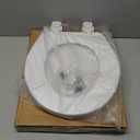 BEMIS 500EC 390 Toilet Seat with Easy Clean & Change Hinges, 1 Pack Round, Cotton White