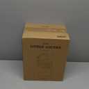 QCen Electric Citrus Juicer Squeezer, Electric Juicer for Orange, Lemon and Limes with Rubber Handle and Two Size Cones, Anti-Drip Spout, Easy to Clean and Use, BPA Free, Black/ Stainless Steel