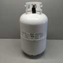Flame King YSN-301 30 Pound Steel Propane Tank Cylinder with Type 1 Overflow Protection Device Valve DOT and TC Compliant, White