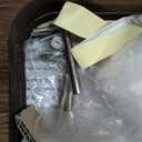 SAUMONIERES Corner Floating Shelves Wall Mount Shelf Solid Wood for Bedroom Bathroom Room Kitchen Storage Set of 3, Rustic Brown, Invisible Brackets