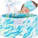 LC-dolida Sleep Mask with Bluetooth Headphones, Extra Large Silk Eye Mask for Sleeping Side Day Sleepers, Sleep Headphones Bluetooth 5.4 for Women Men with Thin Speaker, Blackout, Comfort, Microphone